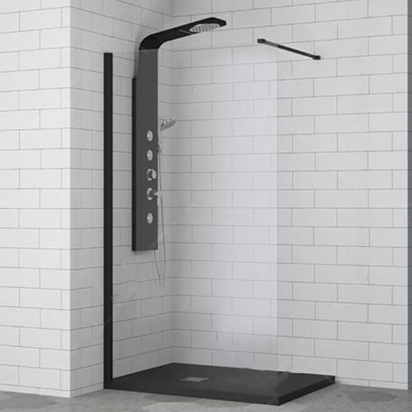 Душевая перегородка RGW WA-002 B 1200*1950 стекло прозрачное, профиль черный (35100212-14)