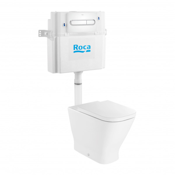 Инсталляция с унитазом Roca The Gap с сиденьем микролифт, с клавишей смыва хром глянцевый (7.8931.0.900.0)