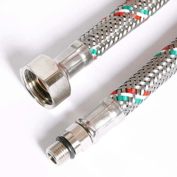 Подводка гибкая для смесителя Uni-Fitt 300 мм 1/2"*М10х1 DN 8 оплётка из нерж. стали (502S2803) Подводка гибкая для смесителя Uni-Fitt 300 мм 1/2"*М10х1 DN 8 оплётка из нерж. стали (502S2803)