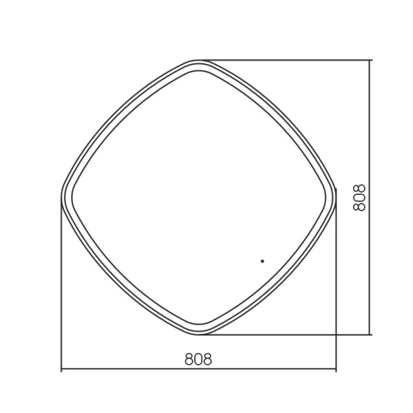 Зеркало Azario Barca -TX 70x70/80,8x80,8 универсал, бесконтактный сенсор (LED-00002973)