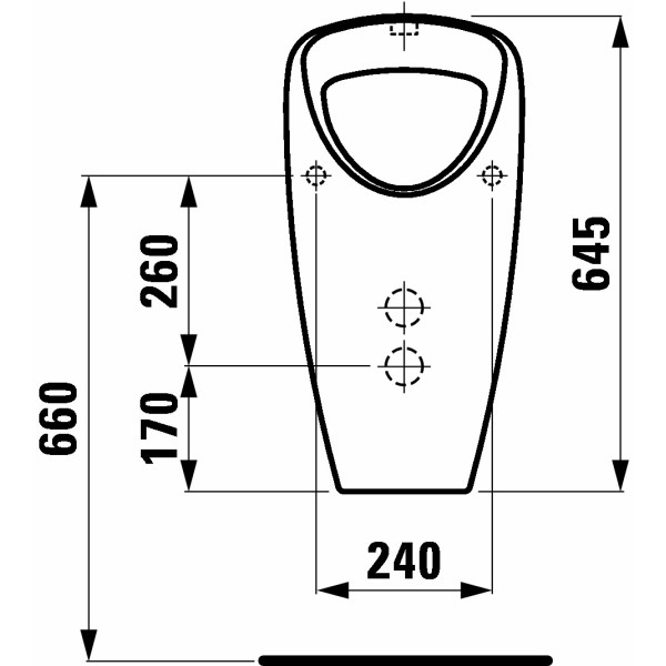 Писсуар подвесной Laufen Caprino 350х320х645 (8.4206.2.000.000.1)