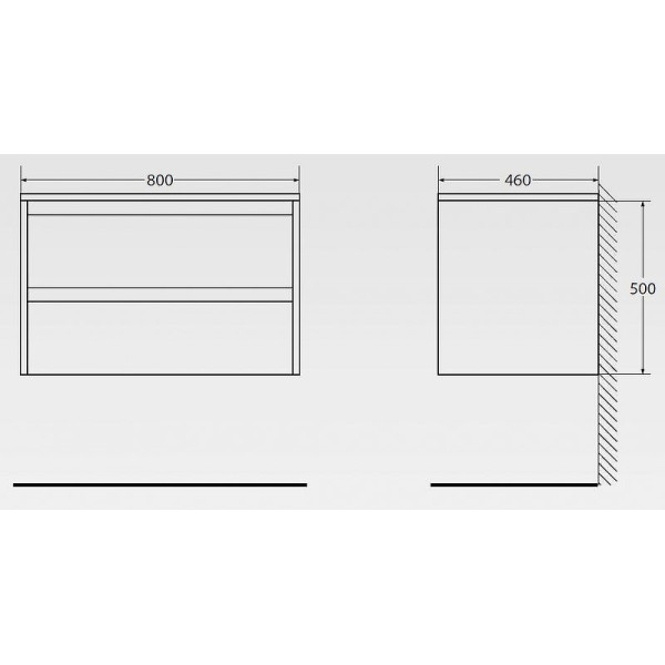 Тумба подвесная BelBagno Kraft 80 Rovere Tabacco (KRAFT-800-2C-SO-RT) Тумба подвесная BelBagno Kraft 80 Rovere Tabacco (KRAFT-800-2C-SO-RT)