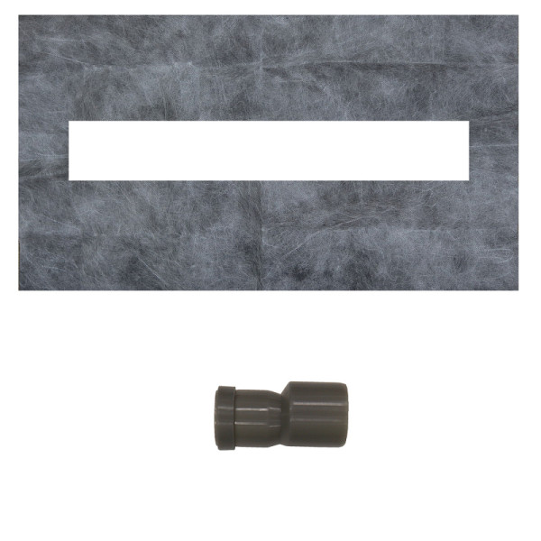 Душевой лоток горизонтальный Azario 600 D40(50) с металлической решеткой хром