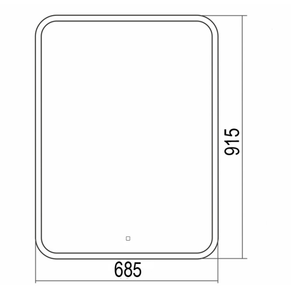 Зеркало Azario Стив-4 685х915 c подсветкой и диммером, подсветка+часы (LED-00002316)