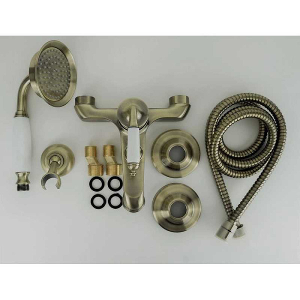 Смеситель для ванны и душа Esko Prague с душевым набором бронзовый (PG 54) Смеситель для ванны и душа Esko Prague с душевым набором бронзовый (PG 54)