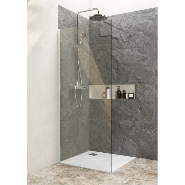 Душевое ограждение Roca Metropolis 90x200 стекло прозрачное, профиль хром (Z.RU93.0.767.8)