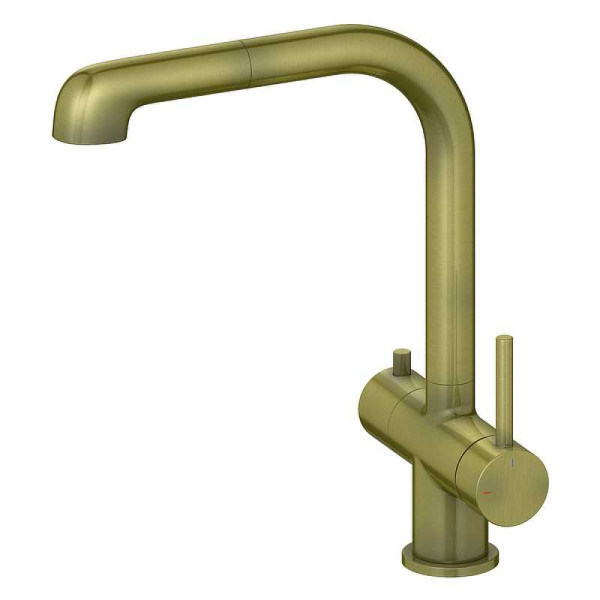Смеситель для кухни Timo Saona золотой, с выдвижным изливом (2346/02FL) Смеситель для кухни Timo Saona золотой, с выдвижным изливом (2346/02FL)