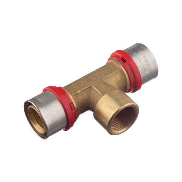 Тройник Tiemme 32х3/4"Вх32 латунь (пресс) (1650125 / 1659G320532CZ) Тройник Tiemme 32х3/4"Вх32 латунь (пресс) (1650125 / 1659G320532CZ)