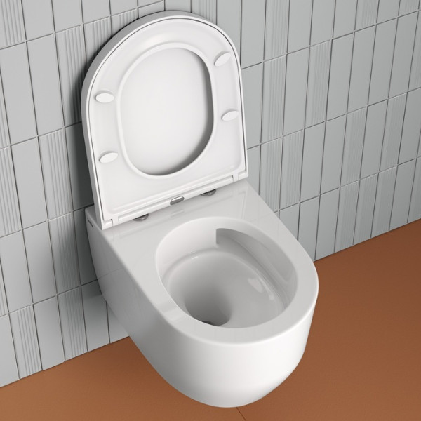Унитаз подвесной Iddis Aiger безободковый с сиденьем soft-close белый (AIGRDSEi25)