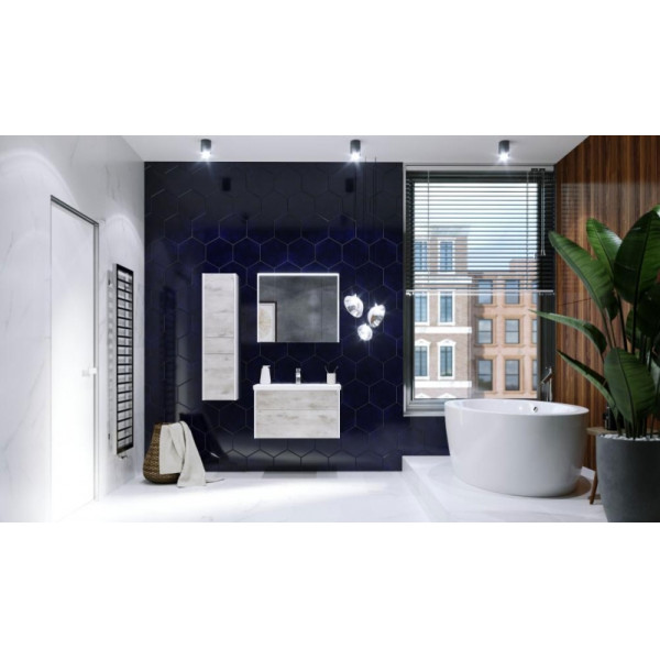 Пенал подвесной Roca Ronda 32x33,3x139 Бетон/белый матовый (ZRU9303005)