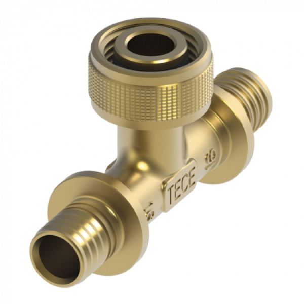 Быстросъемное соединение, тройник TECEflex 16х1/2" ВРх16 (бронза) (708633) Быстросъемное соединение, тройник TECEflex 16х1/2" ВРх16 (бронза) (708633)