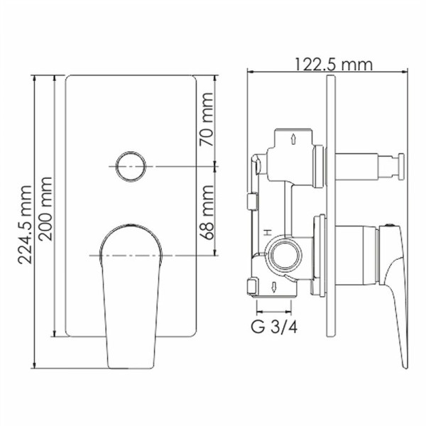 Смеситель для душа WasserKRAFT черная (A66209)