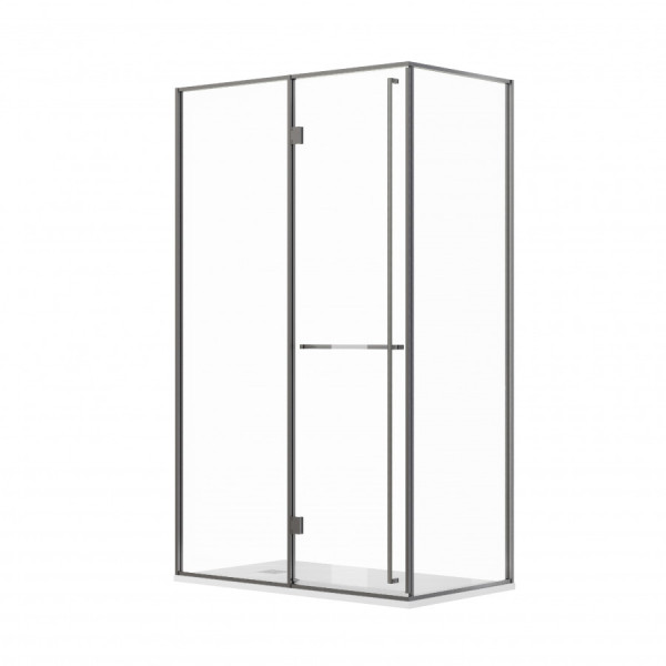 Душевая дверь Roca Apex 120x80x200  L стекло прозрачное, профиль оружейная сталь (Z.RU93.0.789.6)