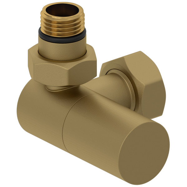 Вентиль Сунержа 3D (цилиндр) 1/2Нx3/4"НГ матовое золото (032-1402-1234)