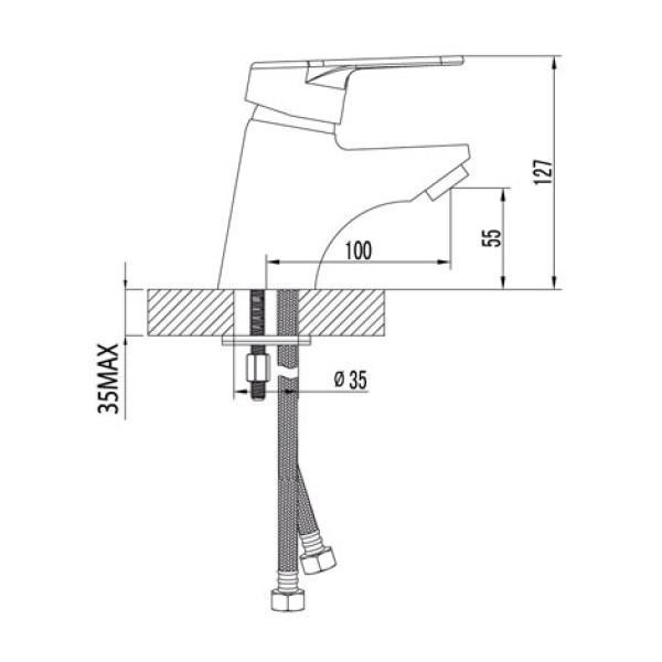 Смеситель для раковины Lemark Luna (LM4106C)