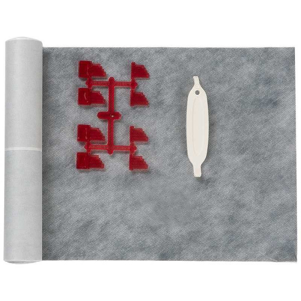 Желоб Berges водосток Super line 650, матовый хром, S-сифон D50/105 H50 вертикальный (090081)