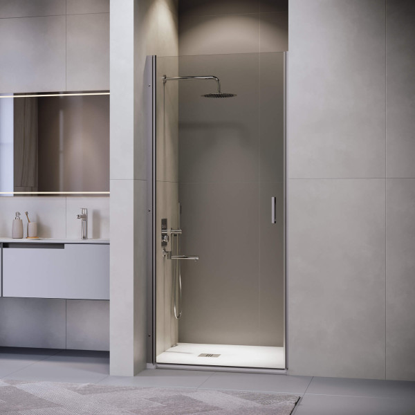 Душевая дверь RGW LE-003-Gr 91x195 стекло прозрачное, профиль серый (35120309-110)