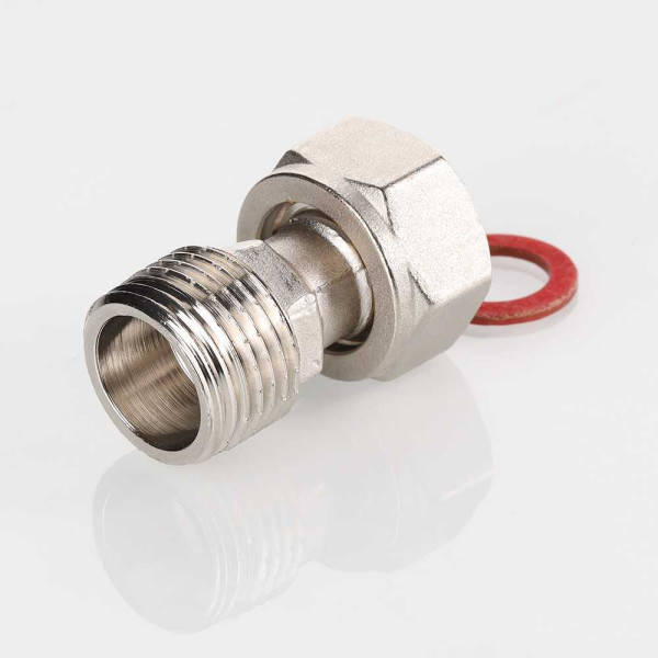 Переход с накидной гайкой 3/4"х1/2" ВН Valtec (никель) (VTr.613.N.0504) Переход с накидной гайкой 3/4"х1/2" ВН Valtec (никель) (VTr.613.N.0504)