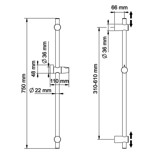 Стойка для душа Swedbe Calypso с держателем для лейки хром (5146) Стойка для душа Swedbe Calypso с держателем для лейки хром (5146)