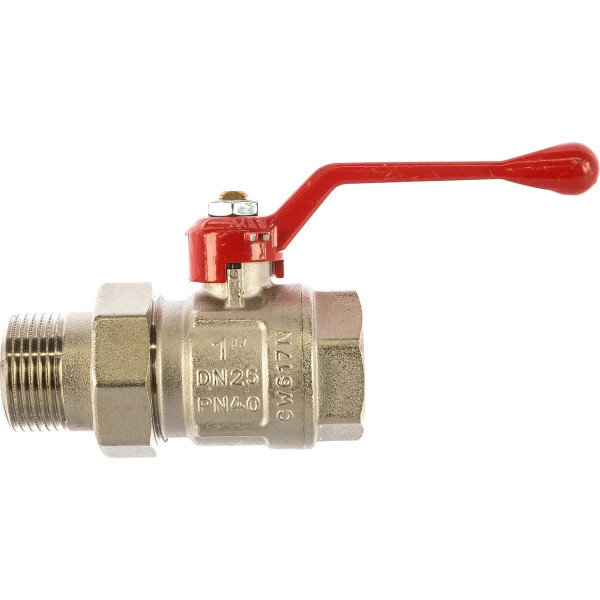 Кран 1" шаровый со сгоном Uni-Fitt Etalon (ГОСТ, красная ручка) 113L4000 Кран 1" шаровый со сгоном Uni-Fitt Etalon (ГОСТ, красная ручка) 113L4000