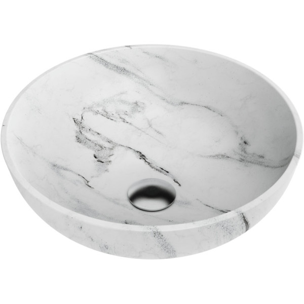 Раковина накладная Omoikiri Hitomi WH Marble 41x41x14,5 WH Marble (4972078) Раковина накладная Omoikiri Hitomi WH Marble 41x41x14,5 WH Marble (4972078)