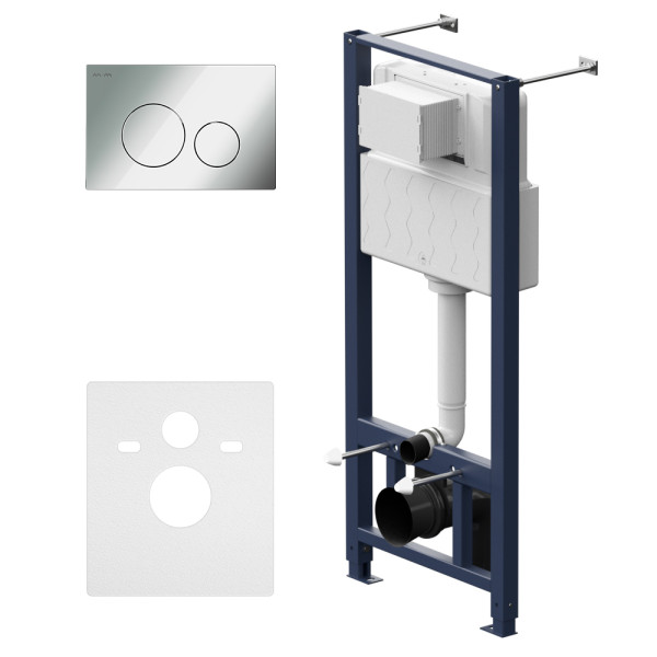 Комплект инсталляция с унитазом AM.PM с клавишей Pro L глянц хром c унитазом Spirit V2.0 FlashClean черный матовый с сиденьем soft-close (IS49051.7017 Комплект инсталляция с унитазом AM.PM с клавишей Pro L глянц хром c унитазом Spirit V2.0 FlashClean черный матовый с сиденьем soft-close (IS49051.7017