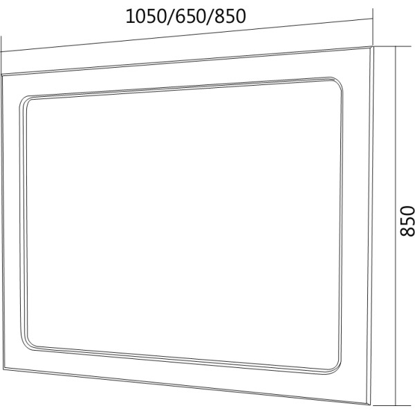 Зеркало 1Marka Прованс 650*30*850 белое (У71974)