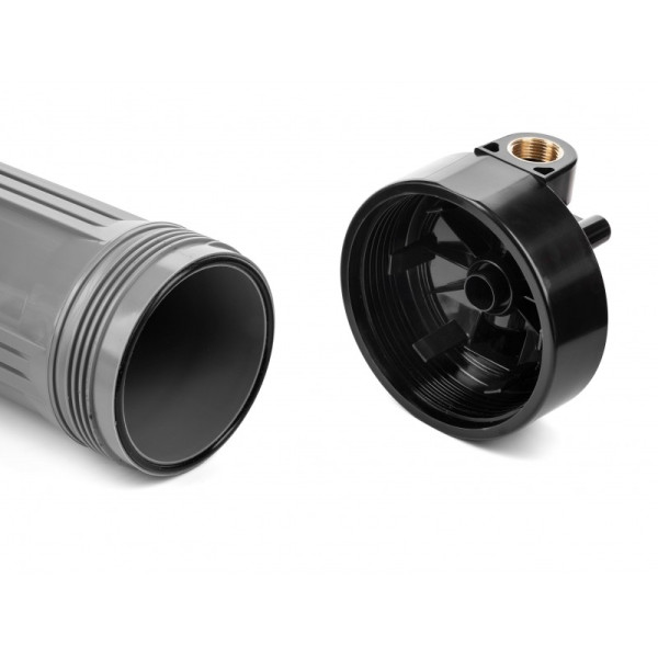 Фильтр колбовый Гейзер Джамбо 1" 20BB с латунными вставками (серый, для холодной воды) (50780)