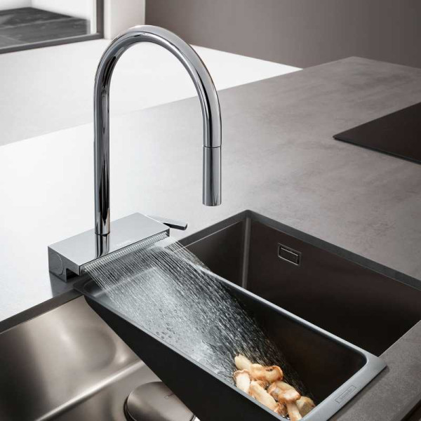 Смеситель для кухни Hansgrohe Aquno Select 170 M81 с вытяжным душем хром (73831000) Смеситель для кухни Hansgrohe Aquno Select 170 M81 с вытяжным душем хром (73831000)