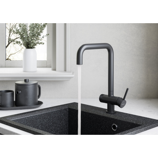 Смеситель для кухни Santek Тесио с переключателем на фильтр черный (WH5A43012N001)