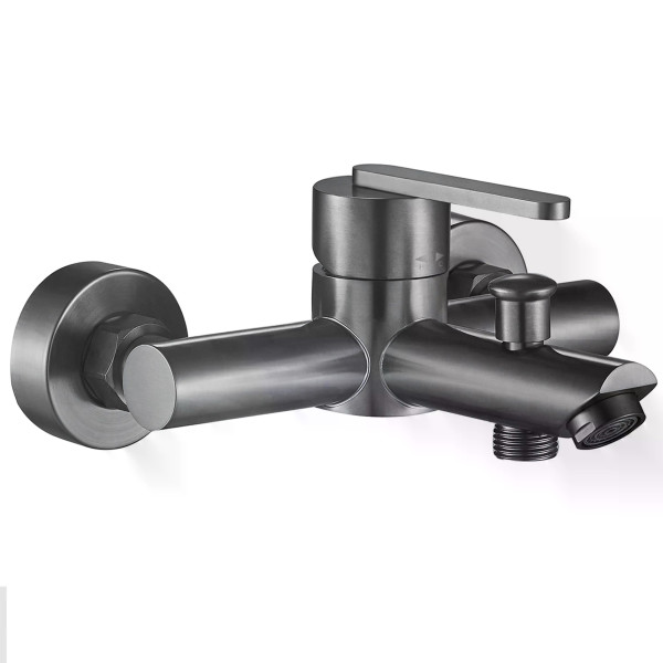 Смеситель для раковины Rea Ontario с душевым комплектом оружейная сталь (REA-B5515) Смеситель для раковины Rea Ontario с душевым комплектом оружейная сталь (REA-B5515)