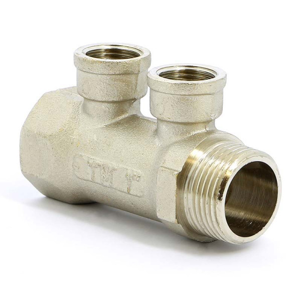 Коллектор "Tiemme" 2 отв. 1"x1/2"В (никель) (1910082) Коллектор "Tiemme" 2 отв. 1"x1/2"В (никель) (1910082)