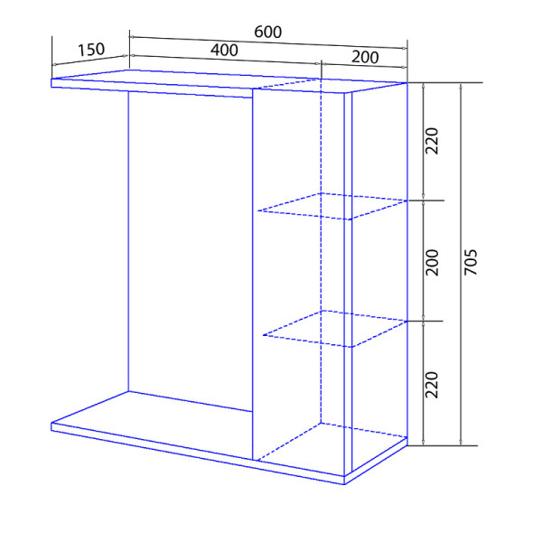 Шкаф зеркальный Loranto София 60 60х70х15,5 правосторонний белый (CS0077141)