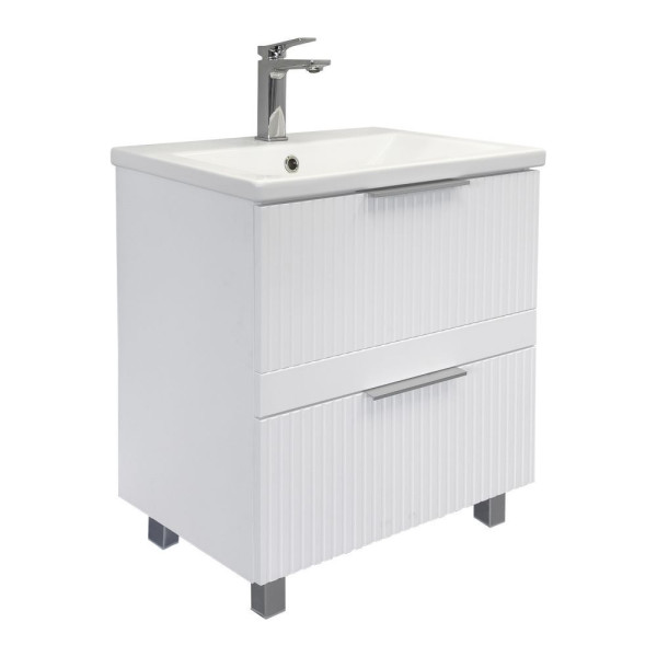 Тумба напольная Comforty Лима 600x850x450 антрацит матовый с раковиной (00-00019173)