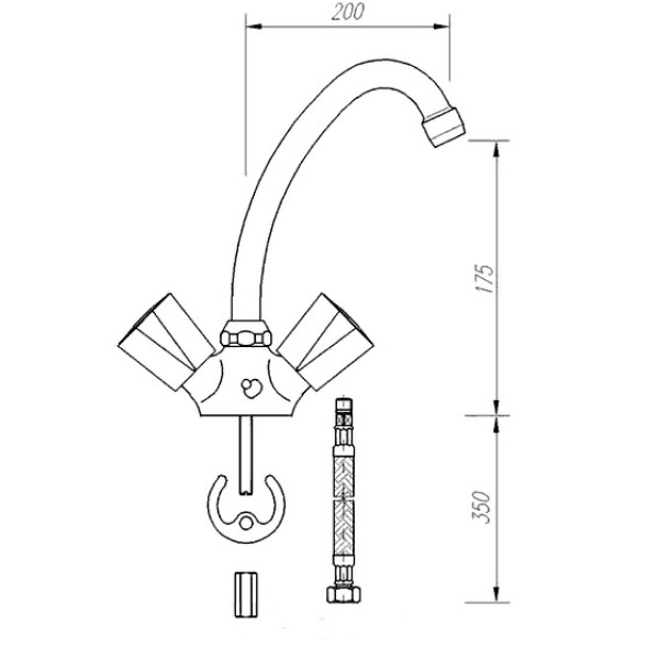 Смеситель для кухни Mofem 105 TRI CER (140-0037-31)