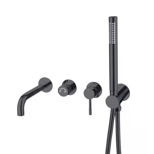 Смеситель для ванны и душа Boheme Uno SGM (графит глянец) (464-3-SGM)
