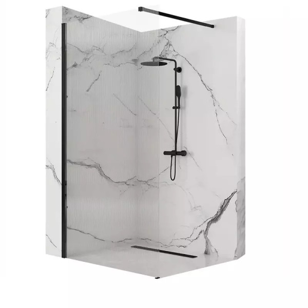 Душевое ограждение Rea Aero intimo 90x200 стекло прозрачное, профиль чёрный матовый (REA-K4123) Душевое ограждение Rea Aero intimo 90x200 стекло прозрачное, профиль чёрный матовый (REA-K4123)