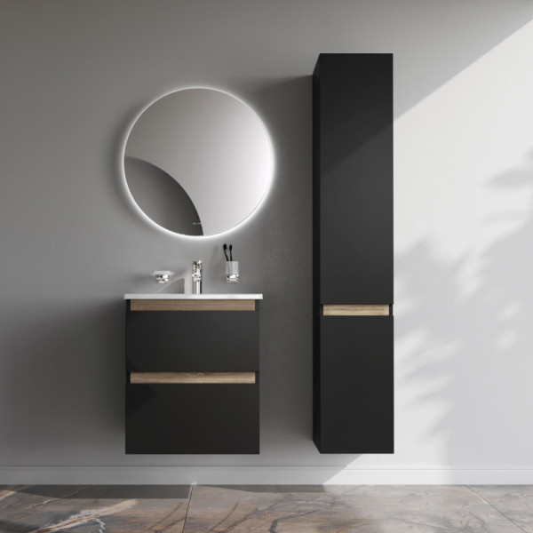 Тумба подвесная AM.PM X-Joy 55x60 2 ящика, черный матовый (M85AFHX0552BM) Тумба подвесная AM.PM X-Joy 55x60 2 ящика, черный матовый (M85AFHX0552BM)