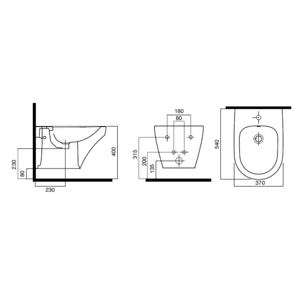Биде подвесное AM.PM Inspire 54х37 (C503411WH) Биде подвесное AM.PM Inspire 54х37 (C503411WH)
