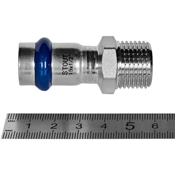 Переход 15х1/2"Н Stout SSS-2021 ВПр-НР (нерж.ст., пресс) SSS-2021-001512 Переход 15х1/2"Н Stout SSS-2021 ВПр-НР (нерж.ст., пресс) SSS-2021-001512