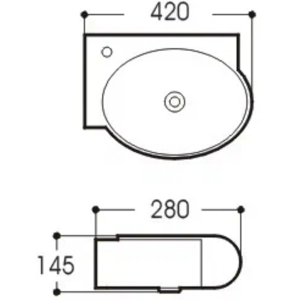 Раковина подвесная Aquatek 28x42 белая (AQ5303-00)