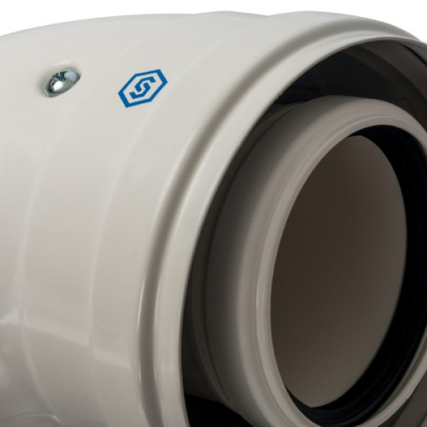 Элемент дымохода конденсац. колено 90°/ адаптер 90° DN 60/100 м/п PP-FE (совместим. с Baxi,Viessmann) SCA-8610-210090