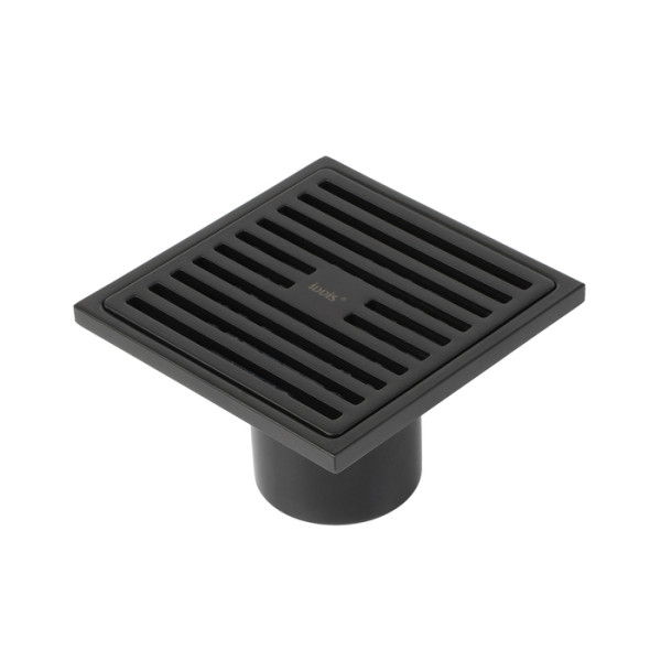 Трап душевой 100х100 мм вертикальный выпуск сухой затвор матовый черный Iddis (980CV10BL3DDZ)