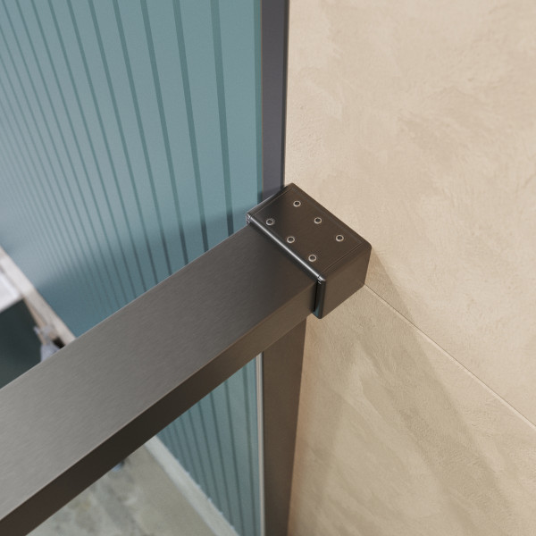 Душевая дверь BelBagno Soft Close-1 100x200 стекло прозрачное, профиль оружейная сталь матовая (SOFT_CLOSE-1-BF-1-100-C-GM)