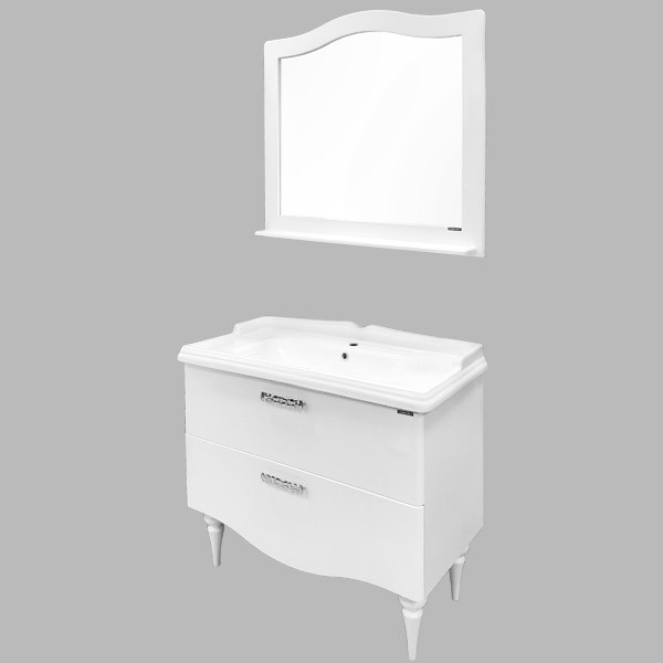 Тумба напольная Comforty Модена М 1015x860x490 белый матовый с раковиной (00-00001486) Тумба напольная Comforty Модена М 1015x860x490 белый матовый с раковиной (00-00001486)