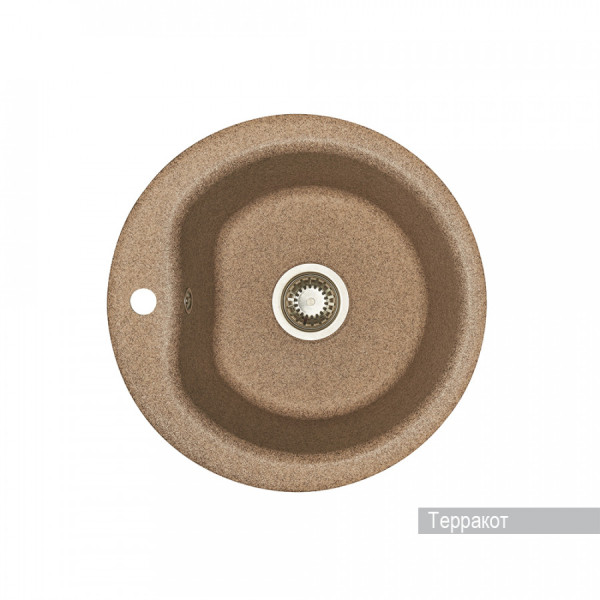 Мойка для кухни врезная Aquaton Мида 510x510x211 терракот (1.A712.7.32M.D27.0)