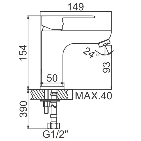 Смеситель для раковины Ledeme хром (L1010) Смеситель для раковины Ledeme хром (L1010)
