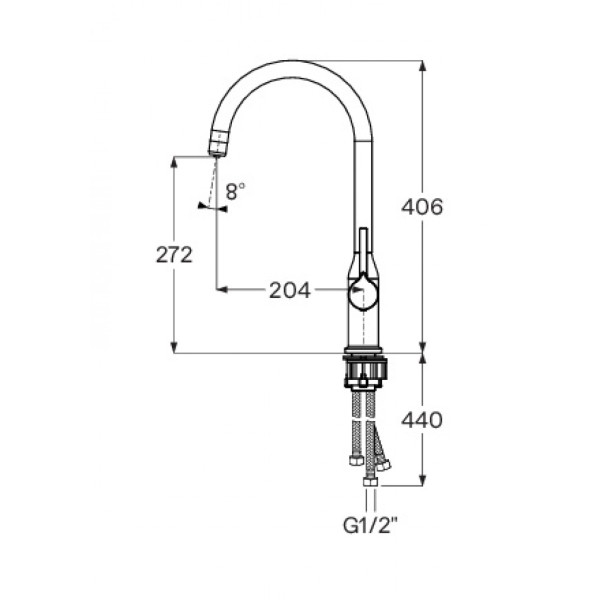 Смеситель для кухни Santek Себа с переключателем на фильтр черный (WH5A43020N001) Смеситель для кухни Santek Себа с переключателем на фильтр черный (WH5A43020N001)