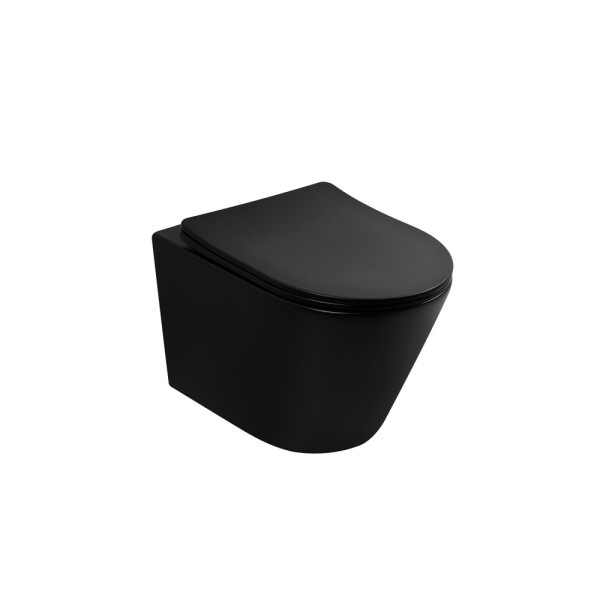 Унитаз подвесной Abber Bequem 355x490x360 черный матовый (AC1102TMB)