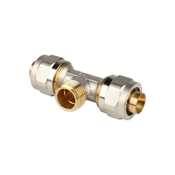 Тройник 20*1/2"Н*20 Stout (обжим) SFS-0011-001220 Тройник 20*1/2"Н*20 Stout (обжим) SFS-0011-001220